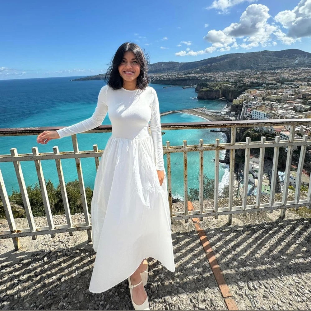 White Long Sleeve Dress